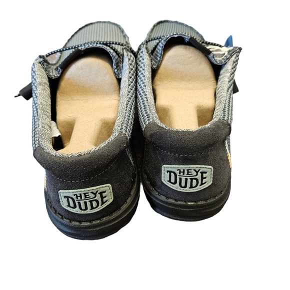 Hey Dude Wally Sport Mesh Charcoal Gray Slip-On Shoes NEW - Picture 3 of 6